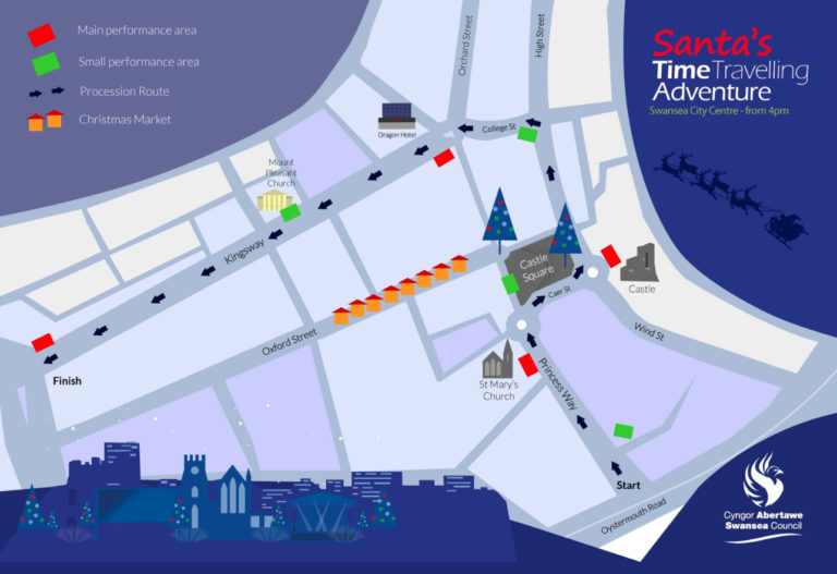 Santa Makes Swansea Roadworks Look Bad